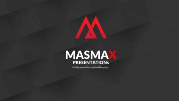野生动物轮廓创意模板Masmax_Powerpoint_Template