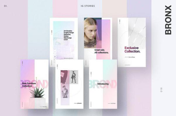 超广泛多用途Instagram朋友圈社交配图版式素材 BRONX Light I