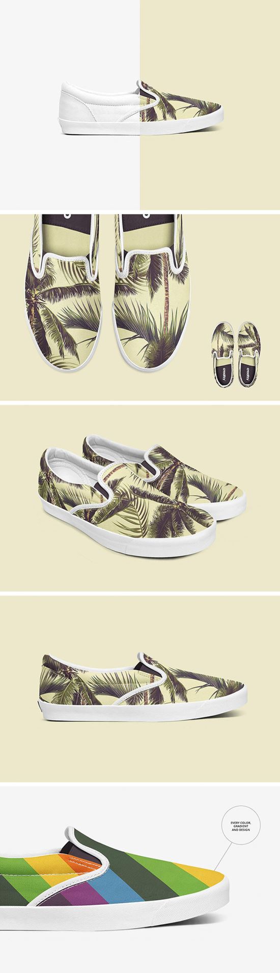 帆布鞋样机模板 Slip-on Shoes Mockup Set