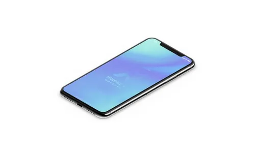 iPhoneX贴图样机手机模型Iphone X Isometric Mockups