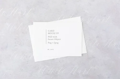 A6 尺寸的卡片样机 A6 card mock up – landscape