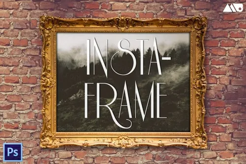 复古墙面画框样机 Insta-Frame  Frame Mockup Kit