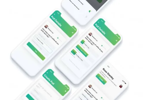 高品质移动问卷调查在线投票界面设计UI工具包 Online Poll UI Ki