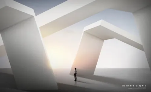 建筑的商业图形海报模板设计