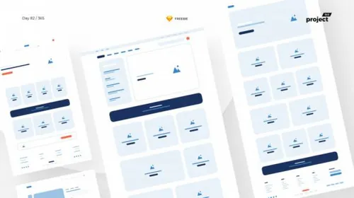 电子商务网站线框原型图界面设计 iComm eCommerce Wirefram