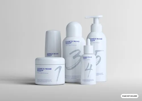 化妆品洗漱用品包装设计提案样机PSD模板 Cosmetic package mockup