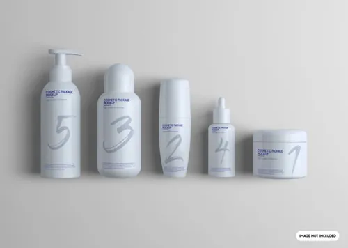 化妆品洗漱用品包装设计提案样机PSD模板 Cosmetic package mockup