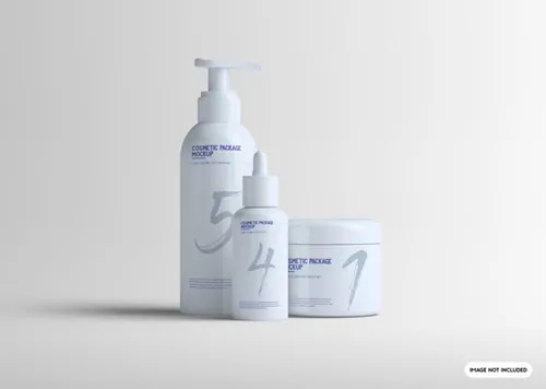 化妆品洗漱用品包装设计提案样机PSD模板 Cosmetic package mockup