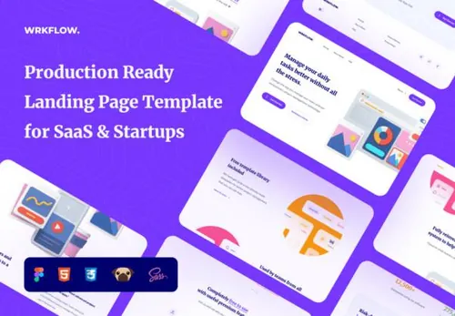 Wrkflow多用途单页着陆页HTML网页模板 WRKFLOW