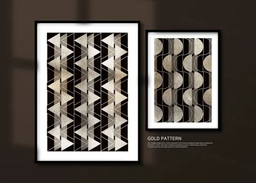 几何美丽的云彩挂饰线条画海报设计模版