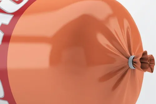 高品质的香肠火腿肠包装样机展示模型sausage-chub-mock-up