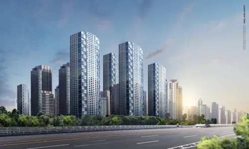 新城市建筑高精度PSD分层海报模版