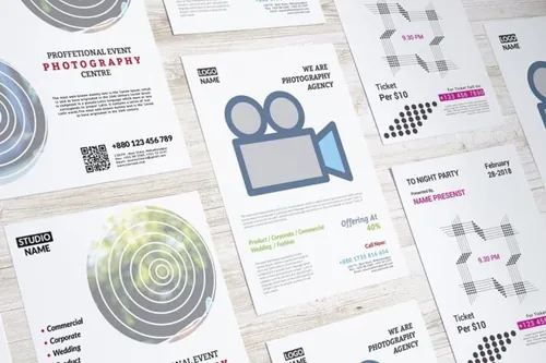 信笺/传单/海报样机模板合集 Letterhead , Flyer , Poster mockup v.1