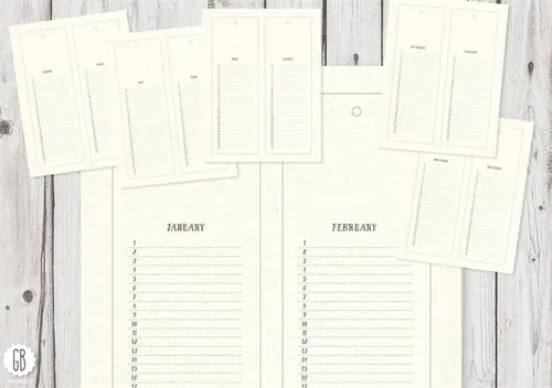 月历日历表设计模板 Calendar-perpetual-monthly