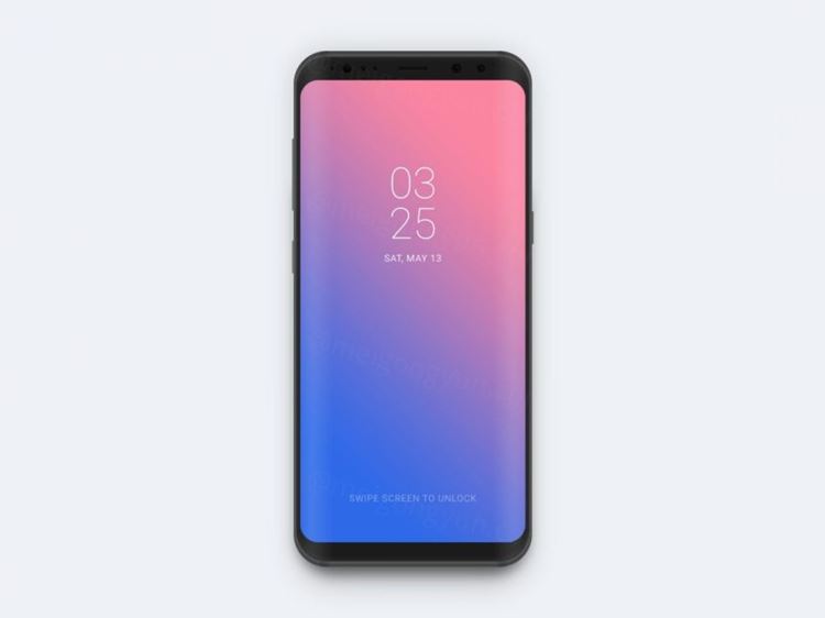 三星曲面手机样机模板 Samsung Galaxy S8 Mockup