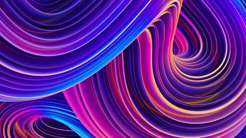3D抽象流行配色全息渐变流动超清背景 Abstract 3D liquid background