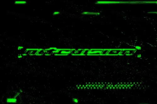 新复古未来派夜视镜战斗飞机抬头显示器老式故障纹理效果PS动作