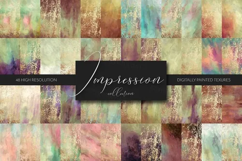 喷绘金箔背景纹理设计素材 Painted Texture B