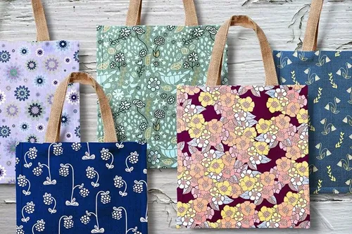 完美手绘无缝花卉背景图案设计素材 A_Night_in_Ju