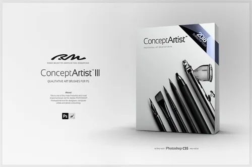 手绘艺术笔刷合集设计素材 RM Concept Artist III