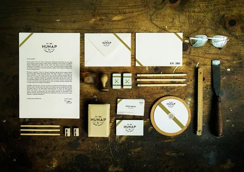 匠心制造VI提案贴图Wood Stationery / Branding Mock-Up