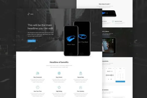 应用程序登录页PSD模板（PSD）