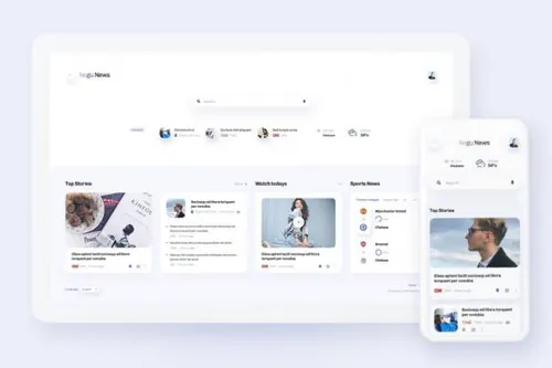 新闻-新闻门户和用户体验，用户网站UI KITS（XD,PSD）