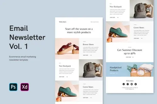 EDM电子邮件新闻网页模板下载（PSD,XD）