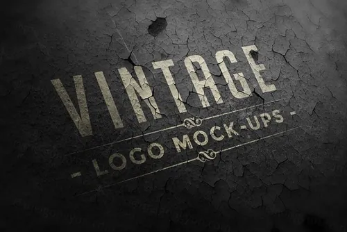 复古怀旧风格Logo样机模板Vintage Logo Mock-ups