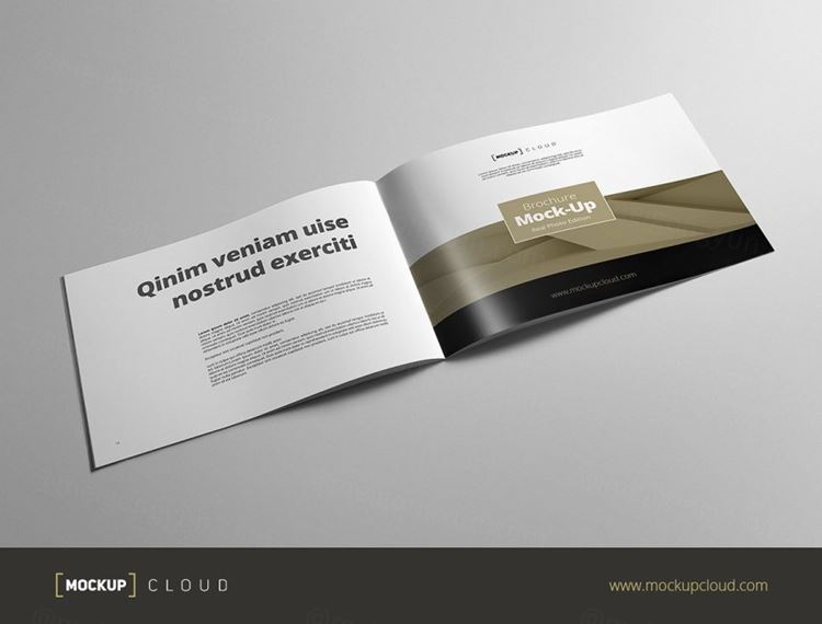 产品手册企宣小册子样机模板 A4 Landscape