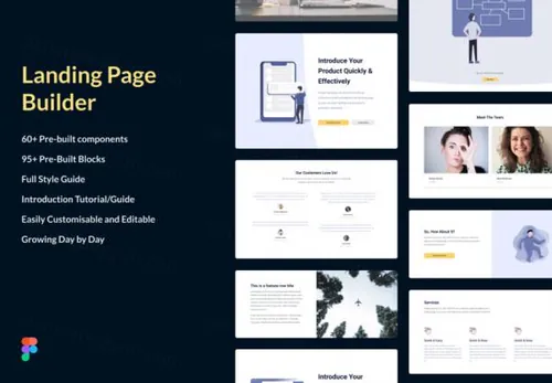 登录页生成器-用户界面工具包Landing Page Builder