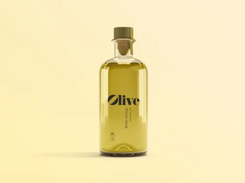 橄榄油瓶贴图样机模版素材 Olive Oil Bottle Mockup