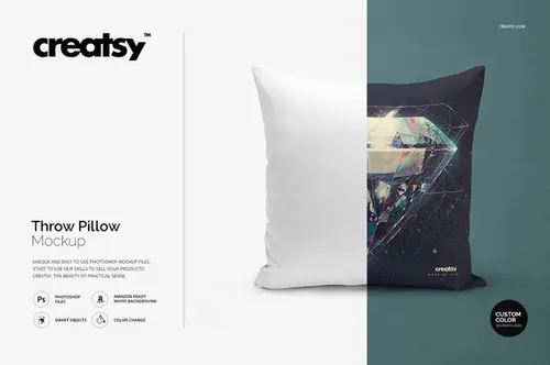 靠枕小枕头样机模板 Throw Pillow Mockup