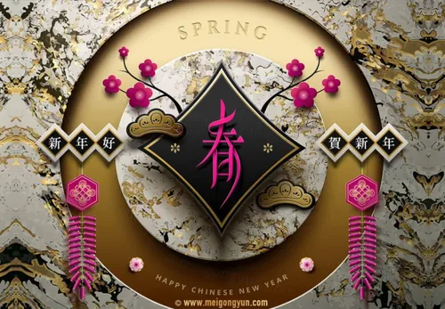 特色新春春节矢量海报