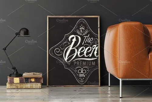 矢量复古手绘啤酒插图设计素材  Vintage-Beer-E