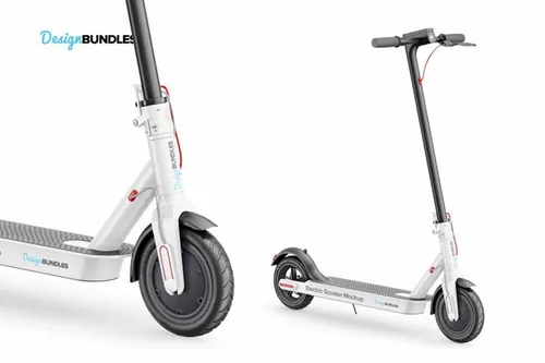 共享电动踏板车车身设计提案样机展示PSD模板 Electric Scooter Mockup