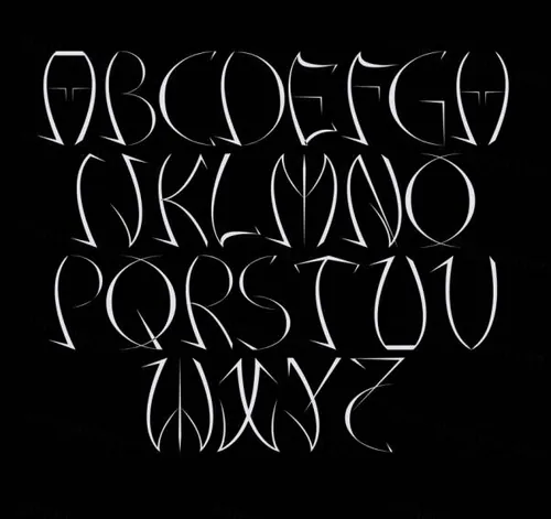 酸性艺术优美曲线设计美学英文装饰字体 Rembagram - Wasse Type