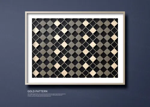 方形美丽的云彩挂饰线条画海报设计模版