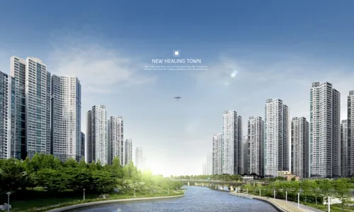 新城市建筑商业图形高精度PSD分层海报模版