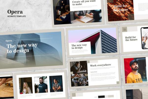 优雅大方精美演示文稿模板 Opera – Elegant Keynote Template