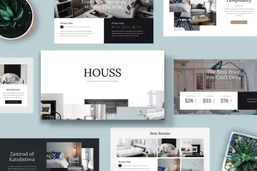 家居品牌介绍Keynote幻灯片模板 HOUSS – Keynote Template