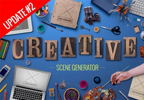 创意办公场景贴图样机Creative Scene Generator