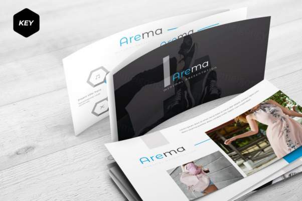 极简主义设计风格多用途幻灯片模板 Arema – Keynote Template
