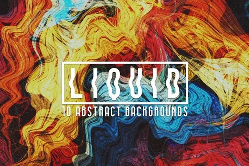 抽象的液态流动背景纹理素材Abstract Backgrou