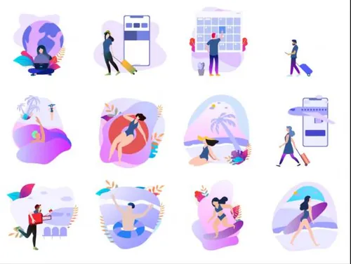 制作ui旅行动画Animate Illustraion Travel