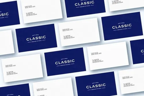 时尚简约的名片VI样机展示模型business-card-mock-up-vol-09