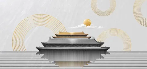 东方复古传统新国潮概念房地产地产宣传广告海报PSD模板