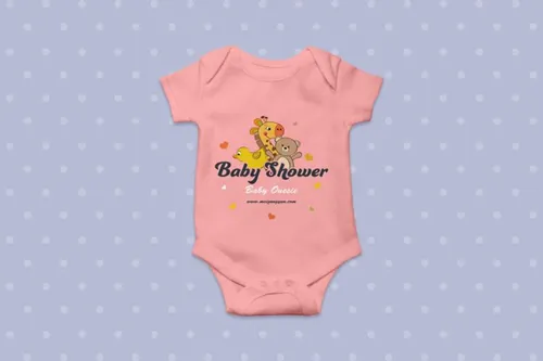 婴儿连体衣贴图模版 Baby Onesie Mockup