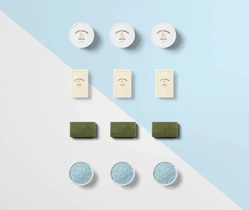 香皂肥皂酒店用品包装VI提案样机模板