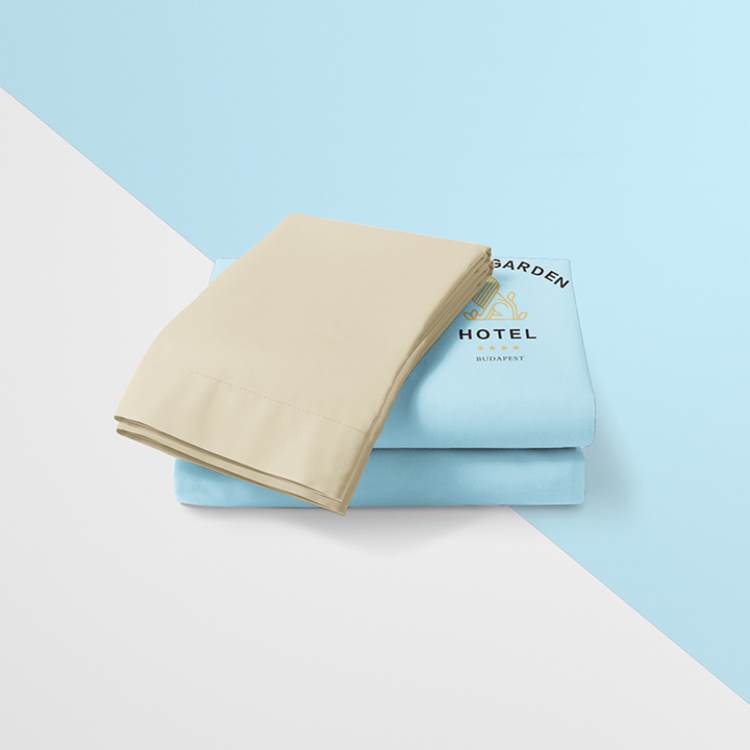 蓝白色风格酒店用品浴巾毛巾VI贴图样机模板